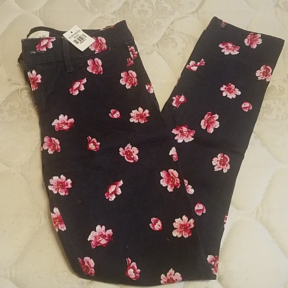 Abercrombie & Fitch size 0 Jeans flower print